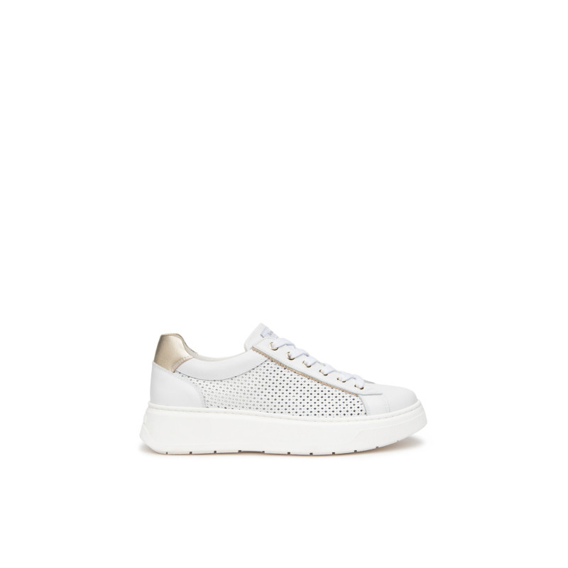 SNEAKERS NEROGIARDINI DONNA SKIPPER BIANCO SKIPPER BIANCO ETOILE MIELE T.BRILL PLATINO E615274D/707