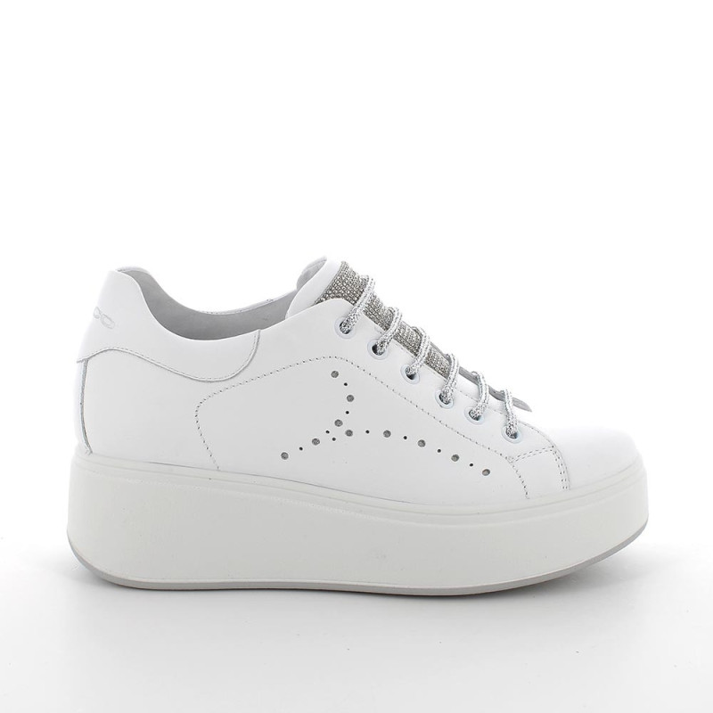 SNEAKERS IGI&CO DONNA NAPPA SOFT BIANCO/ARGENTO 7657300