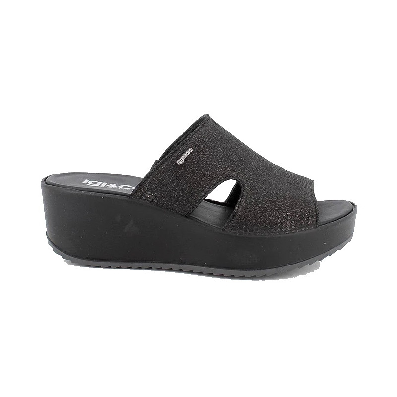 CIABATTE CON ZEPPA IGI&CO 3667000 BLACK