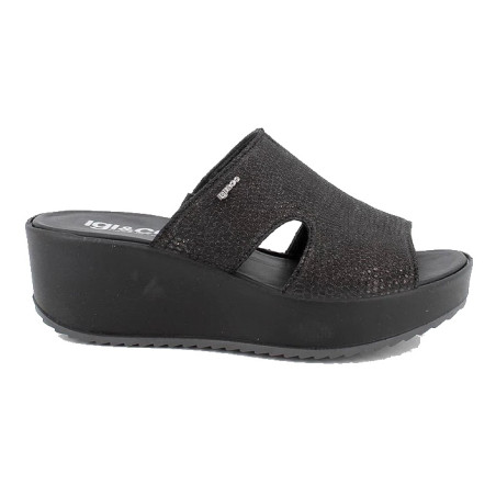 CIABATTE CON ZEPPA IGI&CO 3667000 BLACK