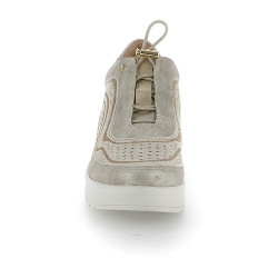 SNEAKERS STONEFLY DONNA CREAM 38 S. LAMINATED/VELOUR GOAT BROWN 221039 007