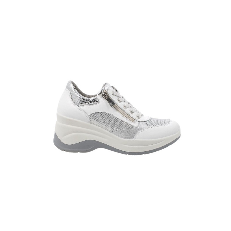 SNEAKERS IGI&CO DONNA PELLE/TESSUTO LAMINATO BIANCO 5655700