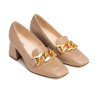 MOCASSINO NEROGIARDINI DONNA BEIGE CON TACCO I205651DE/412