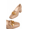 MOCASSINO NEROGIARDINI DONNA BEIGE CON TACCO I205651DE/412
