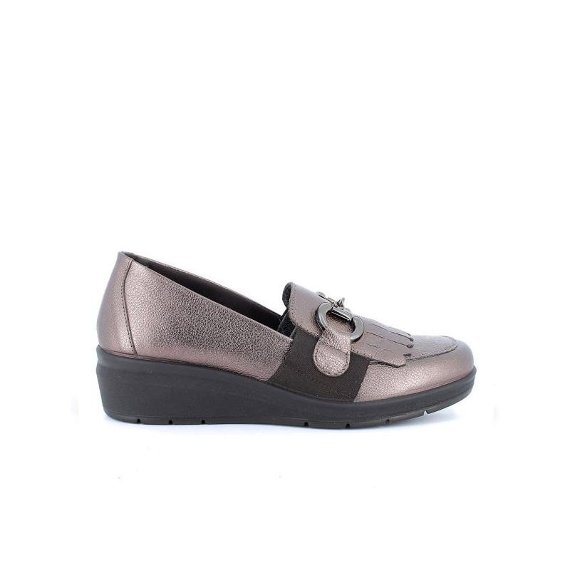 MOCASSINI ENVAL SOFT DONNA IN PELLE BRONZO ZEPPA 4,1CM 6763222