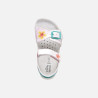 SANDALI GEOX BAMBINA JUNIOR J ADRIEL GIRL G - SINT.PERL. WHITE/WATERSEA J558MG 000NF C0817 