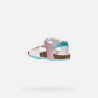 SANDALI GEOX BAMBINA JUNIOR J ADRIEL GIRL G - SINT.PERL. WHITE/WATERSEA J558MG 000NF C0817 