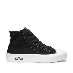SNEAKERS CULT DONNA PLACEBO 3643 MID W CANVAS BLACK CLW364301