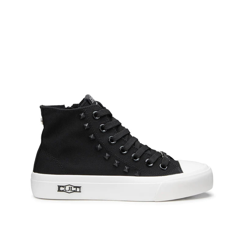 SNEAKERS CULT DONNA PLACEBO 3643 MID W CANVAS BLACK CLW364301