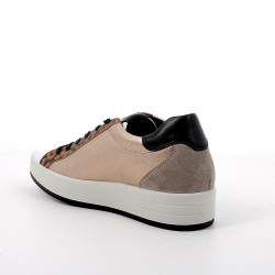 SNEAKERS IGI&CO DONNA IN PELLE BIANCO/CHAMPAGNE 6668611
