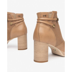 TRONCHETTO NEROGIARDINI DONNA PELLE COLORE CUOIO TACCO 7,5CM E409730D/400