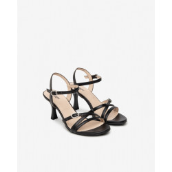 SANDALI CON TACCO NEROGIARDINI PELLE NERO TACCO 7,5CM E410122DE/100