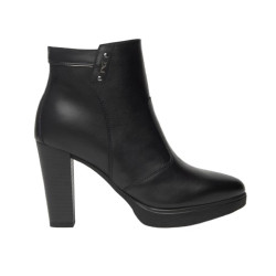 TRONCHETTO NEROGIARDINI DONNA GUANTO NERO T.BRILL ANTRACITE PU.ALTILIA TACCO 9,5CM I513810D/100