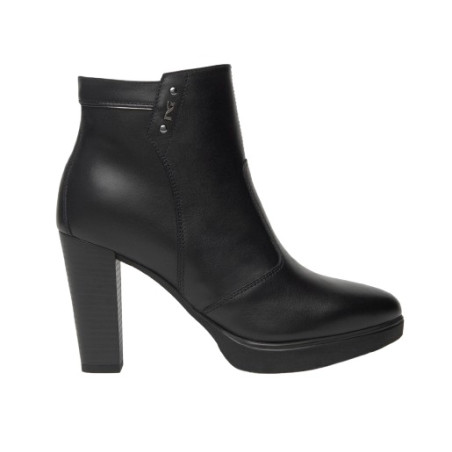 TRONCHETTO NEROGIARDINI DONNA GUANTO NERO T.BRILL ANTRACITE PU.ALTILIA TACCO 9,5CM I513810D/100