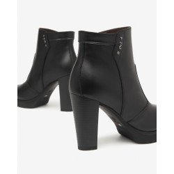 TRONCHETTO NEROGIARDINI DONNA GUANTO NERO T.BRILL ANTRACITE PU.ALTILIA TACCO 9,5CM I513810D/100