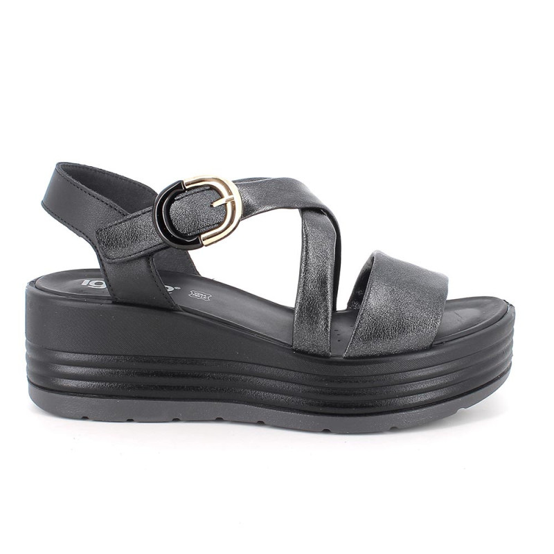 SANDALI CON ZEPPA IGI&CO DONNA  SI.DUBAI/NAPPA NERO 1164700