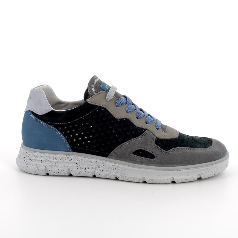 SNEAKERS IGI&CO UOMO SCAMOSC/NABUK   GRAFITE/BLU 7615400