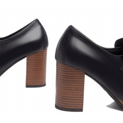 MOCASSINI CON TACCO NEROGIARDINI DONNA IN PELLE NERO 8CM I308190D/100