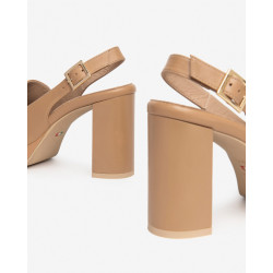 MOCASSINI CON TACCO NEROGIARDINI DONNA IN PELLE LINO TACCO 9CM E409461D/423