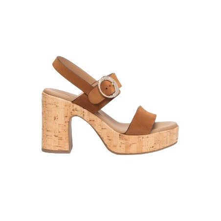 SANDALI CON TACCO NEROGIARDINI DONNA VELOUR TABACCO PU.MARSALA  TACCO 10,5CM E410390D/326