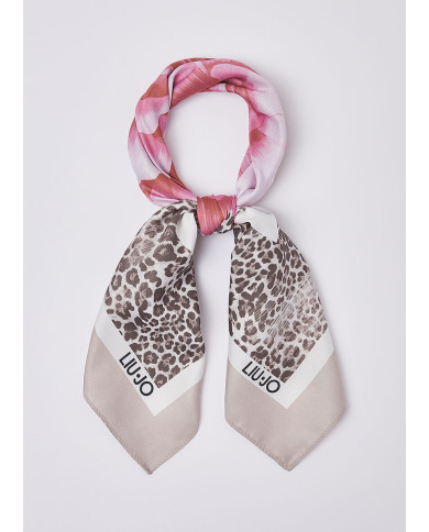 FOULARD LIU JO DONNA CON FIORE ROSA 70X70CM 2A6053 T2745 00006