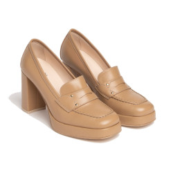 MOCASSINI NEROGIARDINI DONNA CON TACCO NAPPA PANDORA CORDA  E306271D/423