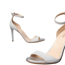 SANDALO CON TACCO NERO GIARDINI DONNA GHIACCIO E116531DE/705