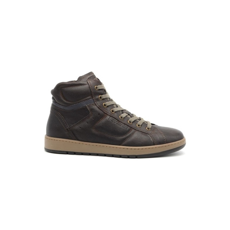 SNEAKER NEROGIARDINI UOMO OSAKA TESTA DI MORO IN PELLE I202550U/300