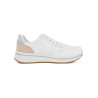 SNEAKERS ARA SHOES  DONNA CERVOCALF,GLOSSYCALF,KALBVELOUR,GAUCHOSOFT-MET SAPPORO 3.0 WEISS LIMONCELLO SHEELL SILBER 12-27540-03 