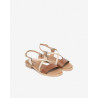 SANDALI NEROGIARDNI DONNA ARMENIA COGNAC NAPPA PANDORA LINO T.BRILL PLATINO E410462D/329