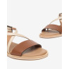 SANDALI NEROGIARDNI DONNA ARMENIA COGNAC NAPPA PANDORA LINO T.BRILL PLATINO E410462D/329
