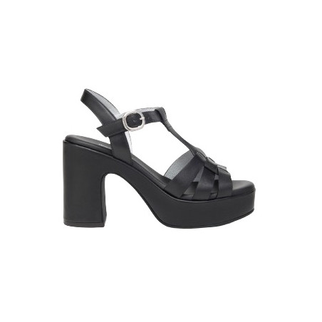 SANDALI CON TACCO NEROGIARDINI DONNA TAMIGI NERO PU.MOENA RICO TACCO 10,5CM E410402D/100