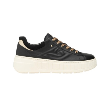 SNEAKERS  NEROGIARDINI DONNA GUANTO NERO T.BRILL PLATINO AROLD VELO NERO TR SPECCHIA I514200D/100