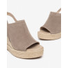SANDALO CON ZEPPA NEROGIARDINI DONNA SUEDE CRETA ZEPPA 10CM E410600D/451
