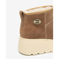 STIVALETTO NEROGIARDINI DONNA VELOUR MOU EVA GORGA PANNA  I514905D/442