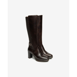 STIVALI NEROGIARDINI DONNA MANOLETE T.DI MORO ELASTICO T.MORO  PU.LESINA TACCO 7CM I514601D/300