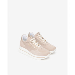 SNEAKERS NEROGIARDINI DONNA VELOUR COL.FEMMEETOILE COL.SATURNT.BRILL COL.PLATINO E615200D/677