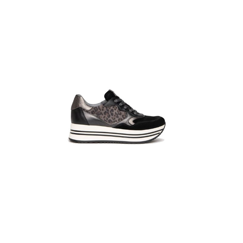 SNEAKERS NEROGIARDINI DONNA VELOUR NERO ROCK SAND I205278D/100
