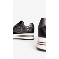 SNEAKERS NEROGIARDINI DONNA VELOUR NERO ROCK SAND I205278D/100